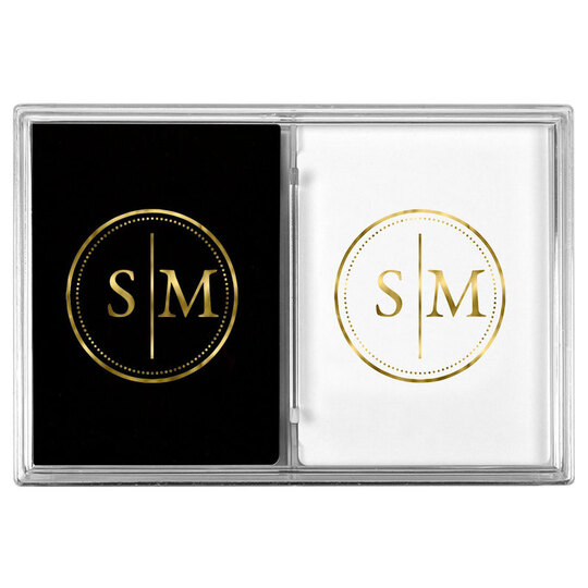 Dotted Circle Duogram Double Deck Playing Cards